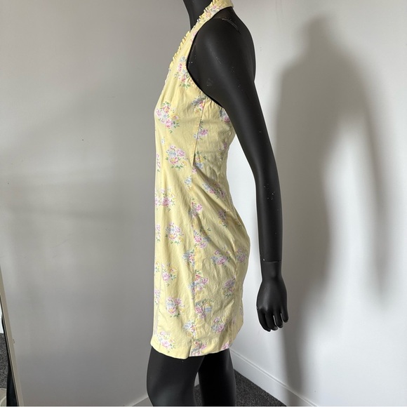Ralph Lauren Yellow Floral Halter Dress | Size 8 - Picture 2 of 8